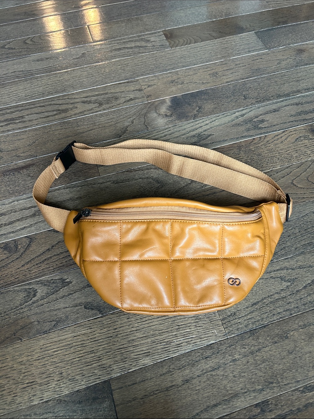 CALIA by Carrie Underwood Quilted Tan Crossbody Belt Bag